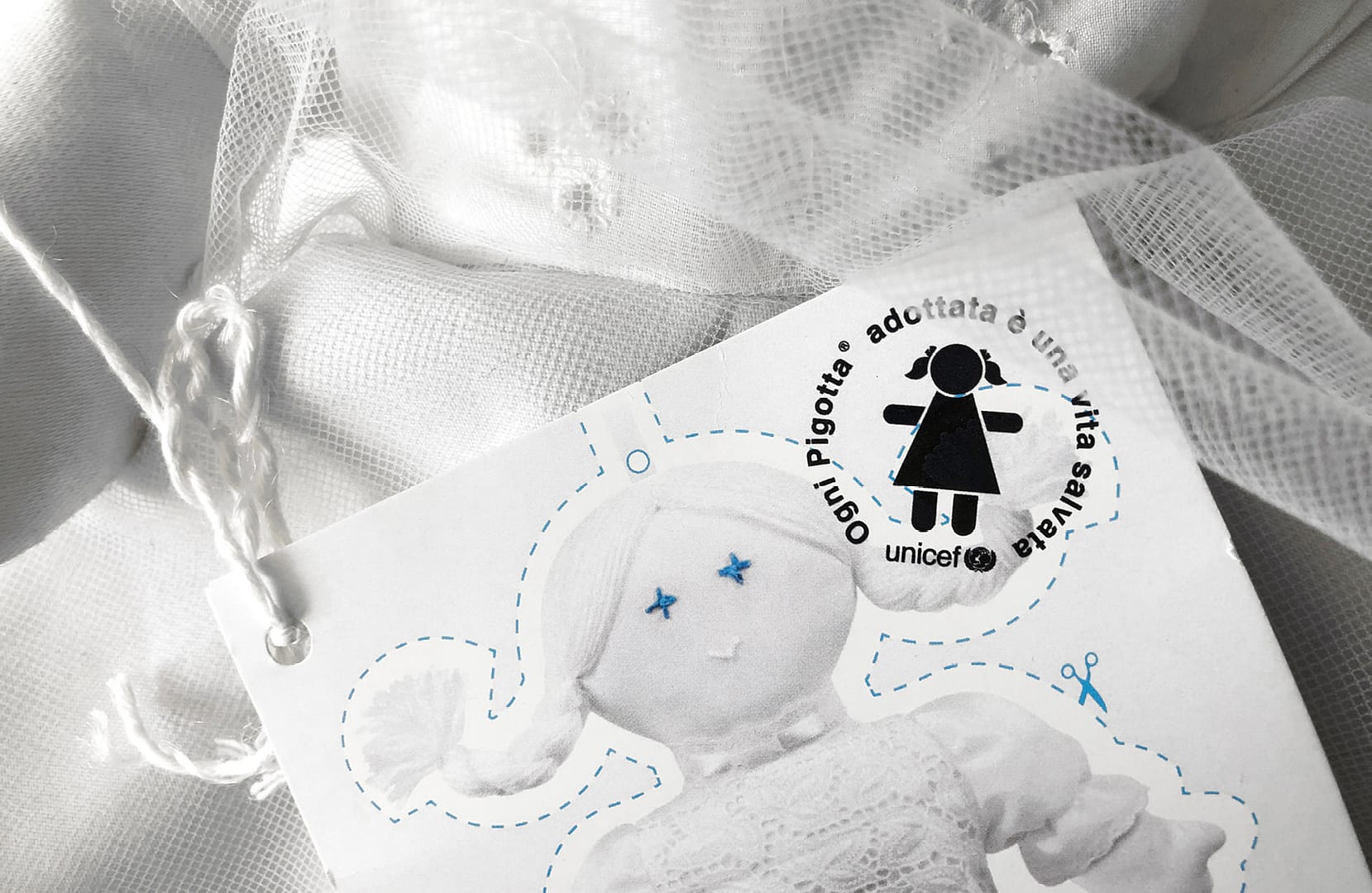 PIGOTTA | UNICEF White Pigotta, a symbol of innocence and purity, designed in collaboration with UNICEF, completely tactile to be perceived by everyone equally.