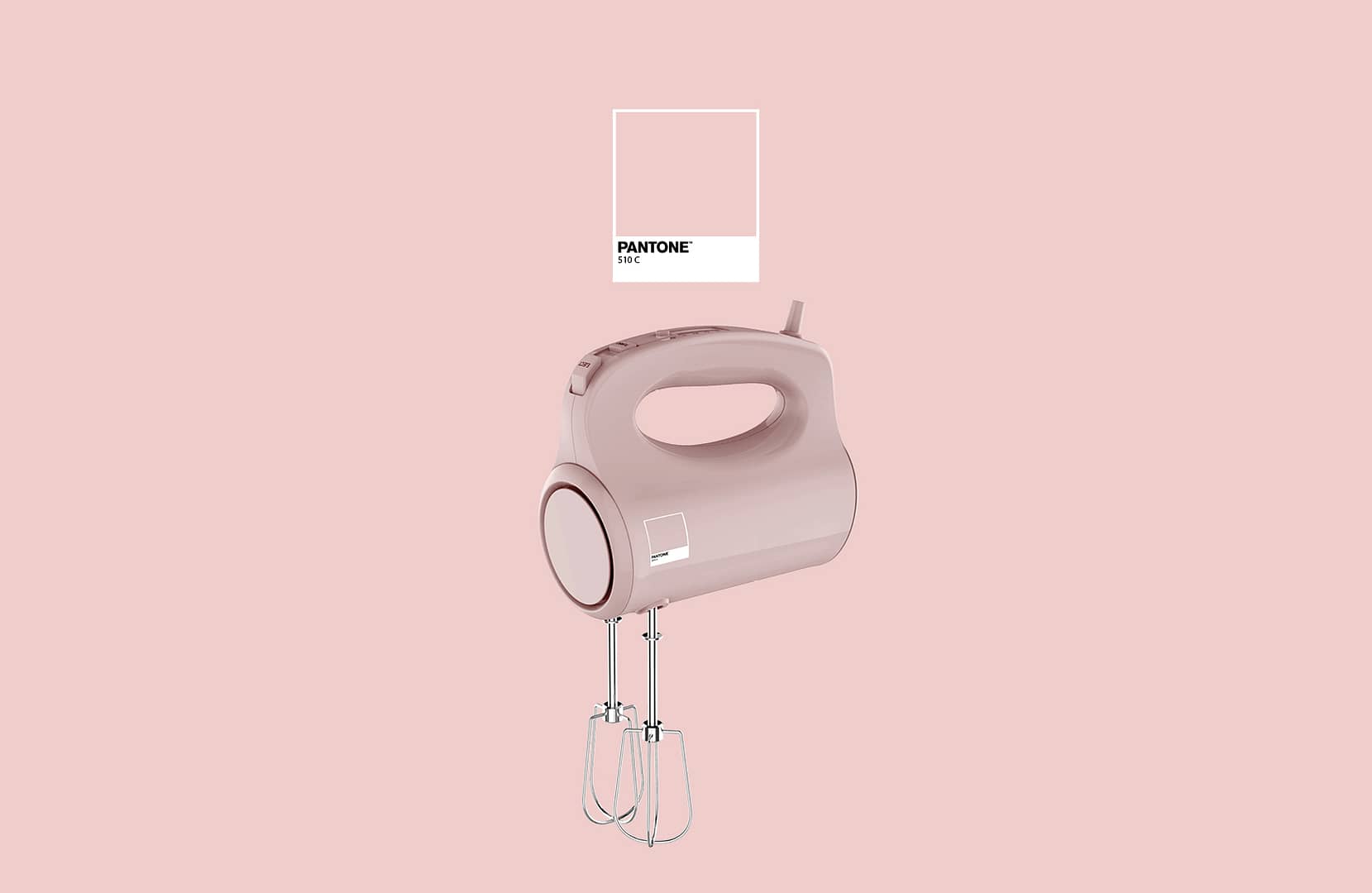 CMF design for the application of new color distributions - pale pink - to small appliances designed by Bimar & Pantone
