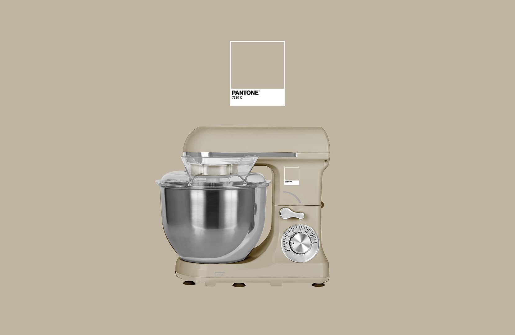 CMF design for the application of new color distributions - taupe - to small appliances designed by Bimar & Pantone