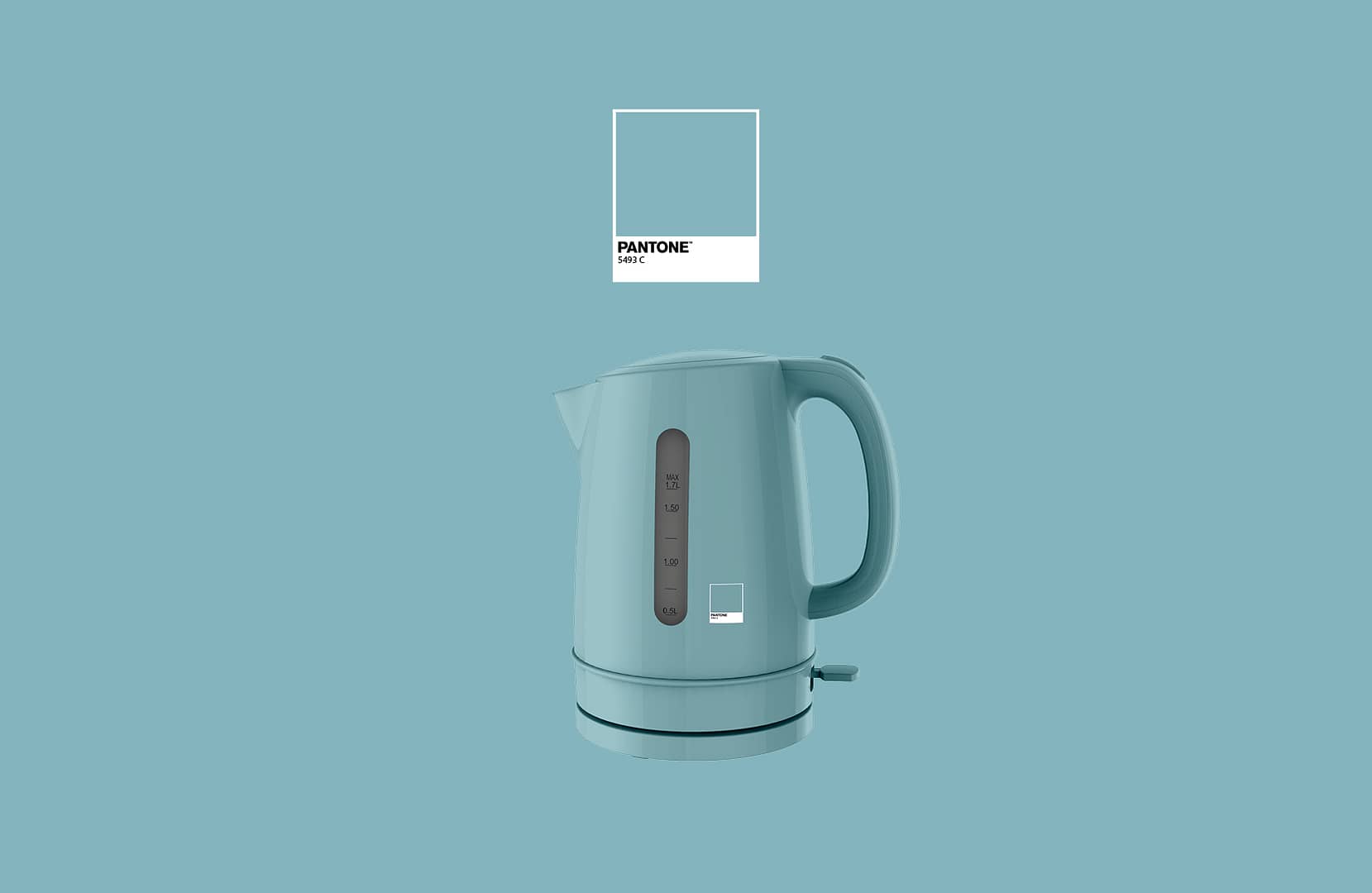 CMF design for the application of new color distributions - teal green - to small appliances designed by Bimar & Pantone
